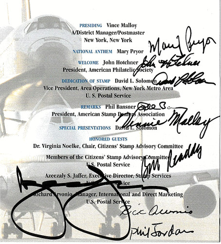 Signed usps fdc ceremony - signed,